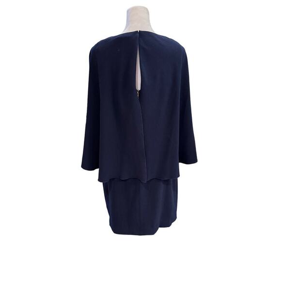 Trina Turk Navy Blue Cape Dress - Picture 5 of 14